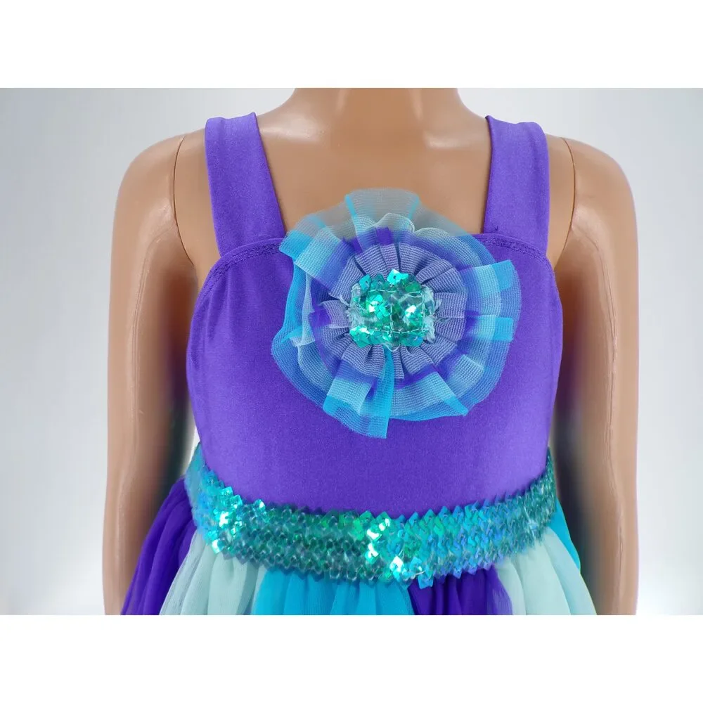 Pre-Owned Dance Costume Revolution 582 Small Child Turquoise Ballet